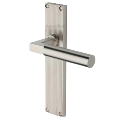 BAUHAUS LEVER HANDLE ON REEDED BACKPLATE